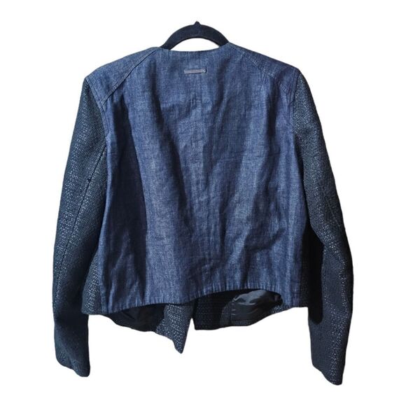 ARMANI EXCHANGE Denim Moto Jacket - Size Large - Picture 2 of 9